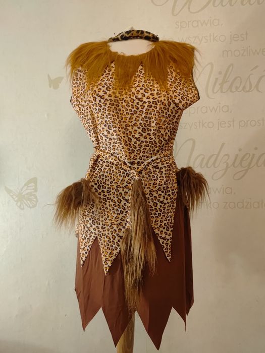 Strój przebranie kobieta jaskiniowiec Flinston 4 części roz.S-L