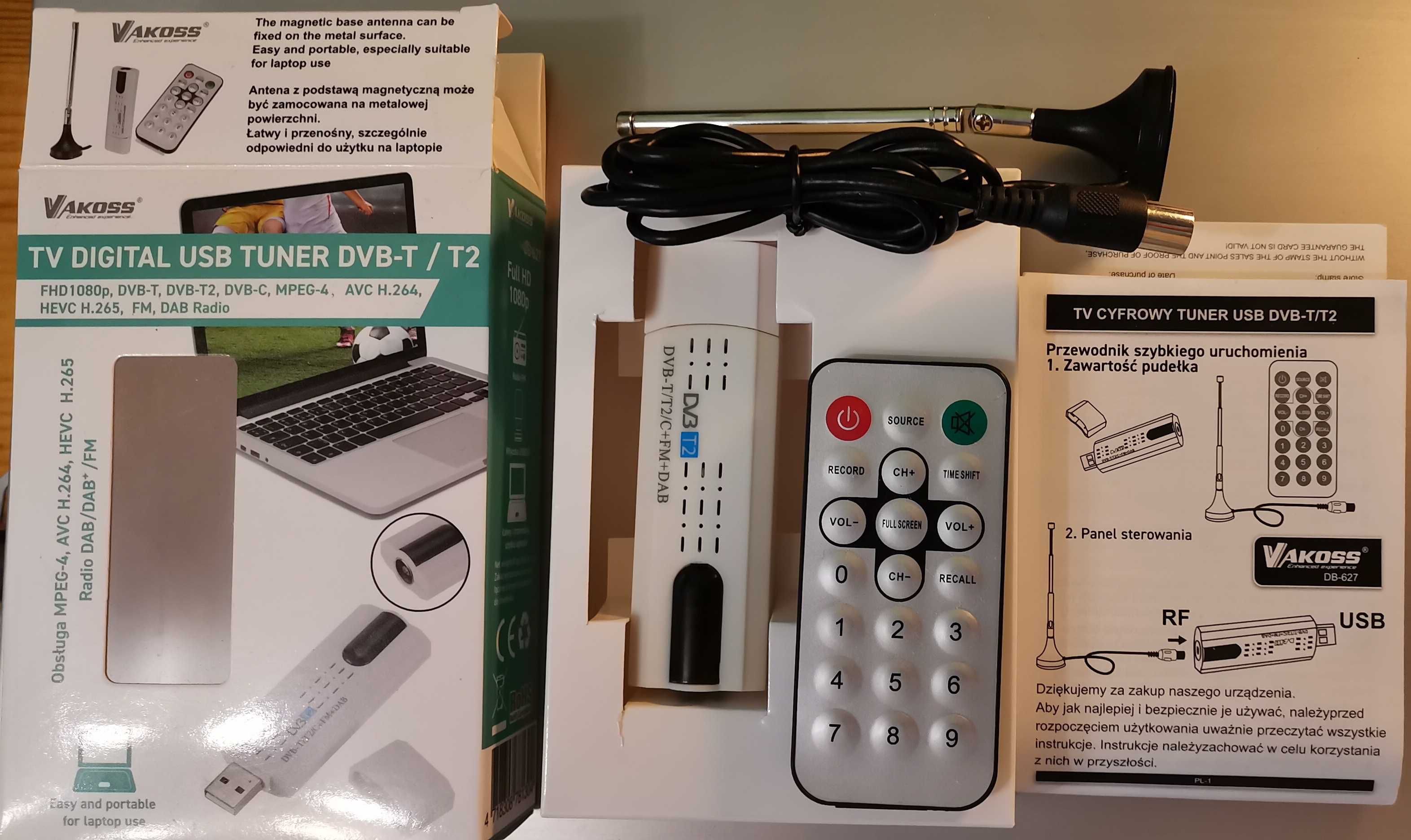 TV digital USB tuner DVB-T/T2