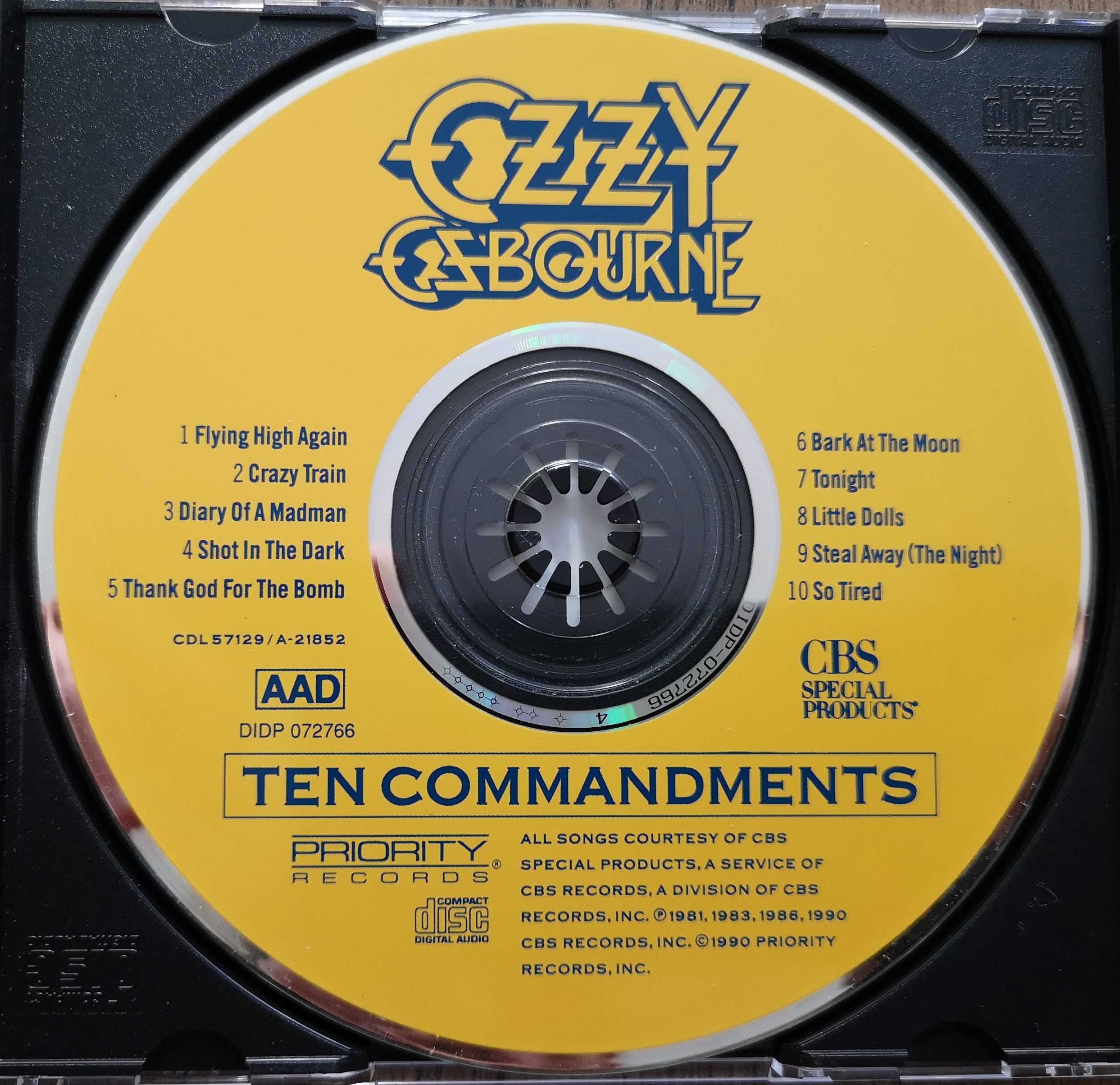 OZZY OSBOURNE-Ten Commandments orginalna płyta CD.Stan idealny.