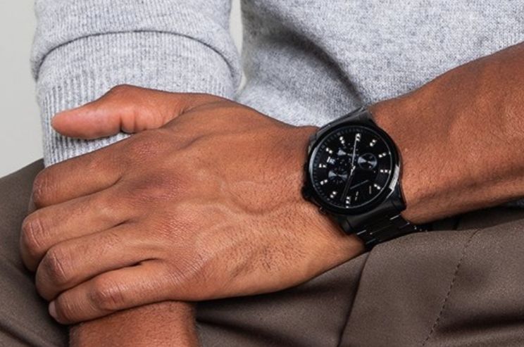 Czarny oryginalny zegarek Armani Exchange, nowy w pudełku