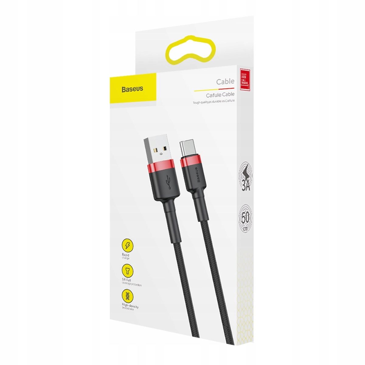 Baseus Kabel Przewód 0,5M Usb-C Typ-C 3.0 3A Usb C