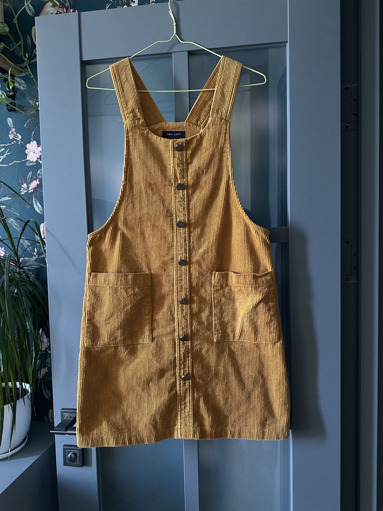 Сарафан new look вельвет гірчиця camel комбинезон 38 M