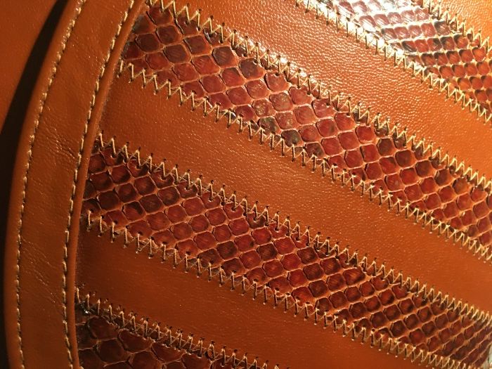 Mala de toillete de senhora em pele, castanha