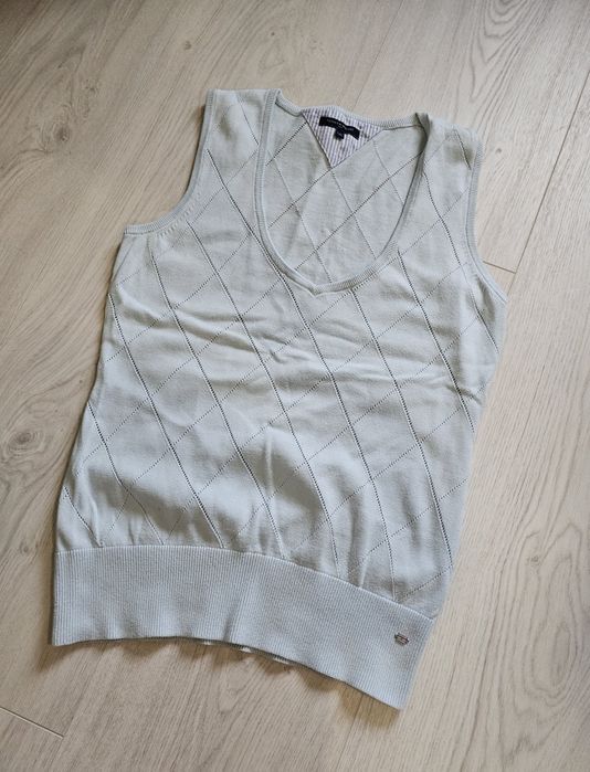 Kamizelka bezrękawnik Tommy hilfiger błękitna w romby