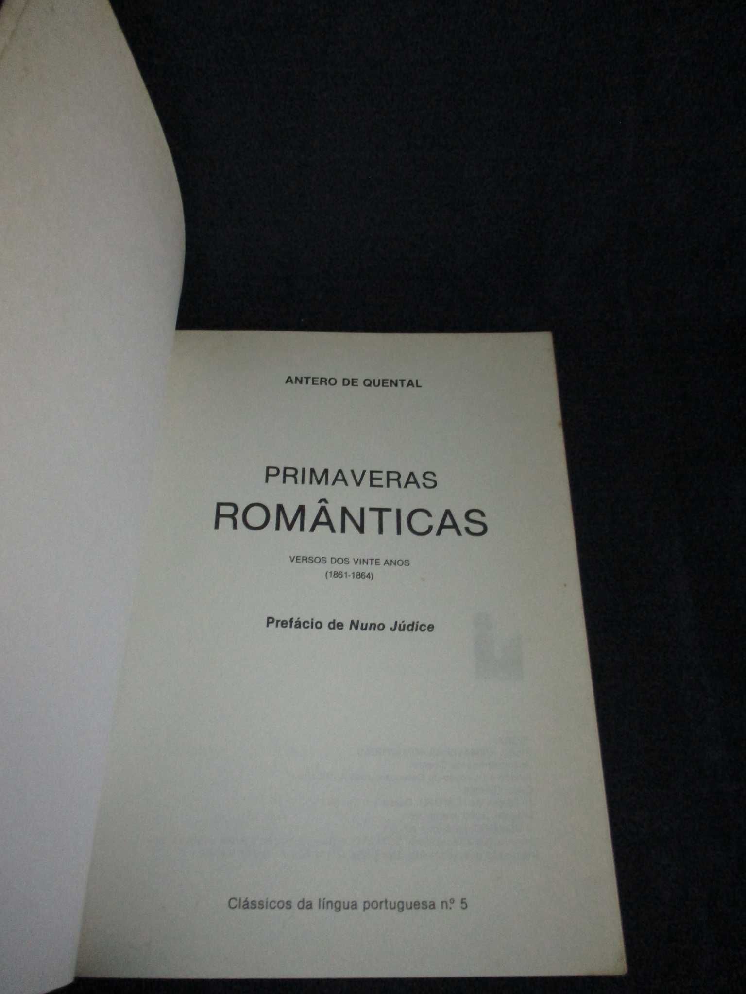 Livro Primaveras Românticas Antero de Quental