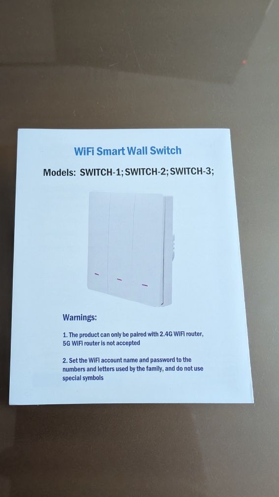 Interruptor de parede completo Wifi 2.4Ghz Homeassistant