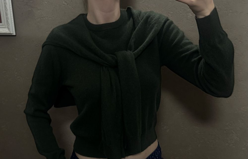 Зеленый джэмпер massimo dutti