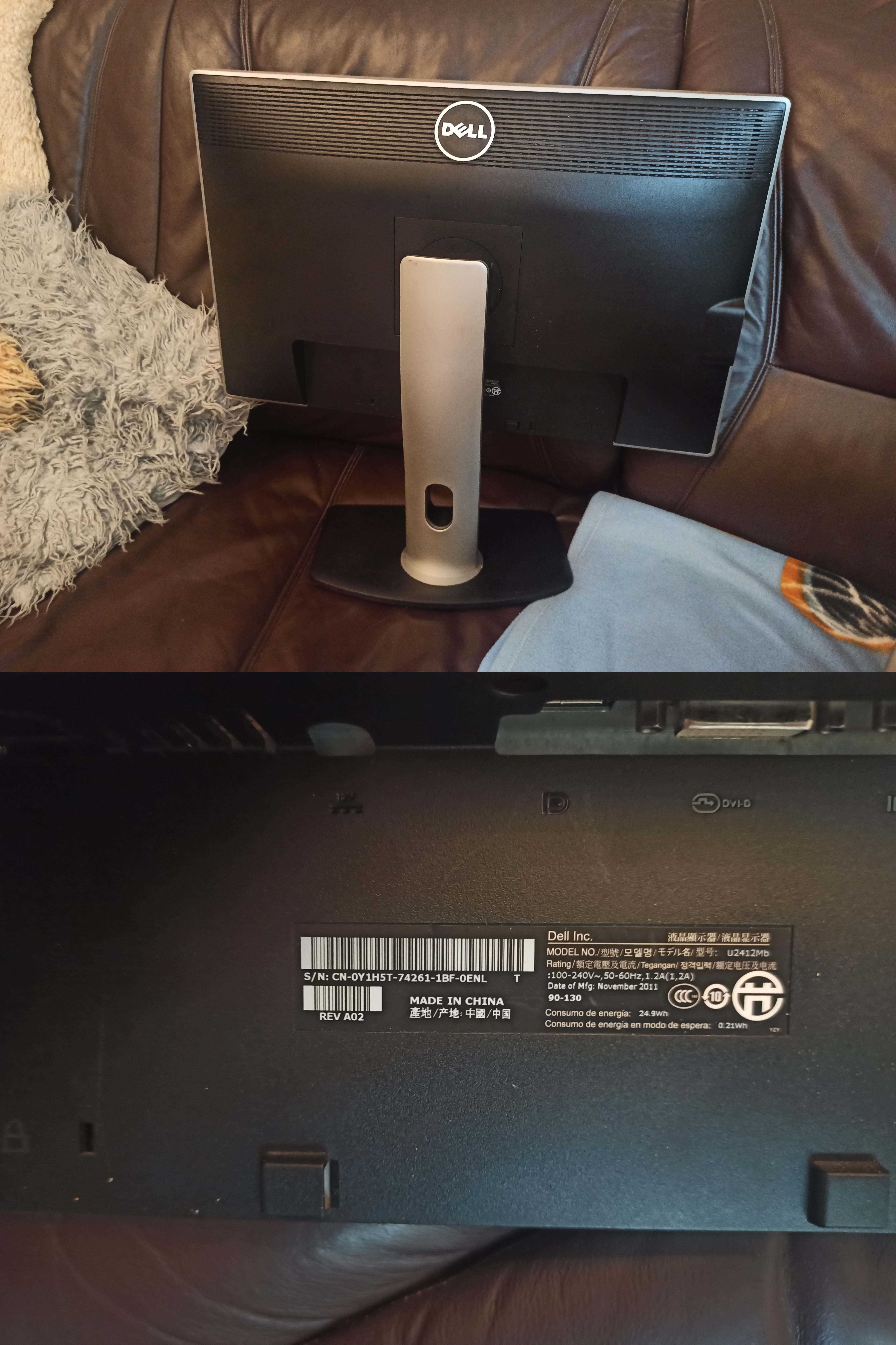 monitor DELL U2412Mb IPS LED 24' VGA DVI drobne obicia !