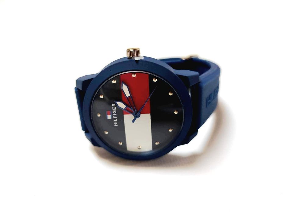 Nowy granatowy zegarek unisex pasek silikonowy Tommy Hilfiger