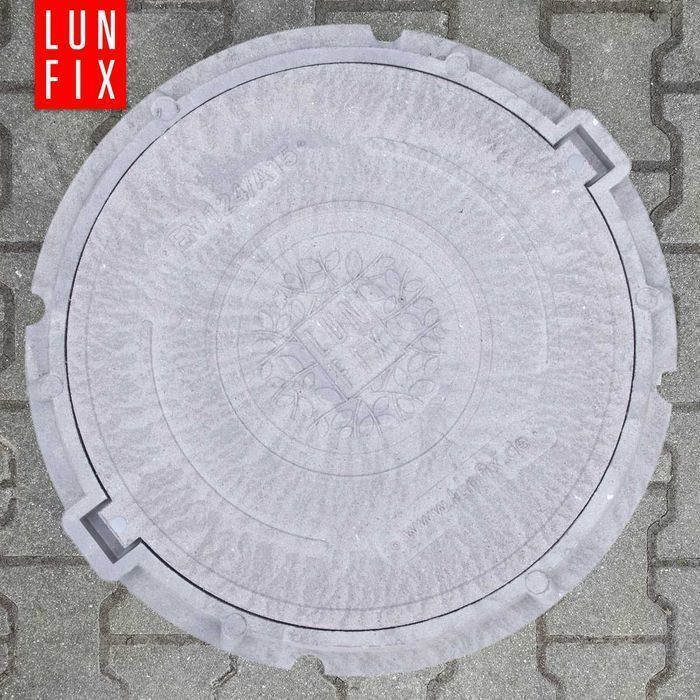 Pokrywa 60cm właz zamykany do studni szamba 600 mm 1,5t A15 szary