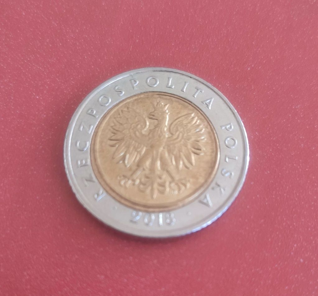 Kolekcjonerska moneta z destruktem 5 zł z 2018 r.