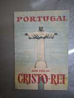 Brochura vintage antiga cristo rei almada