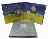 25 років незалежності України. Колекційний пам'ятний набір з 4х монет