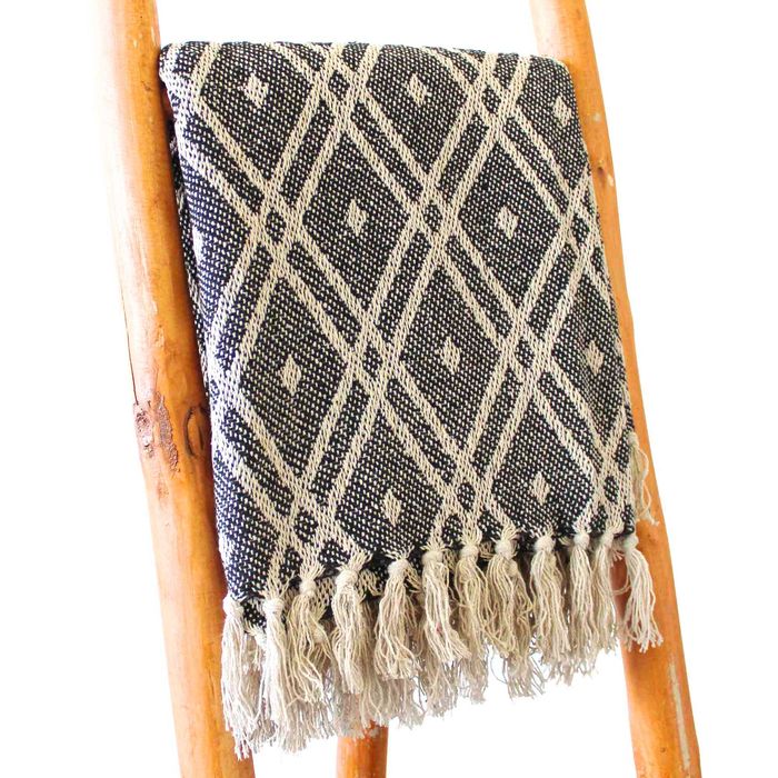 Komfortowa bawełniana narzuta / koc w stylu BOHO