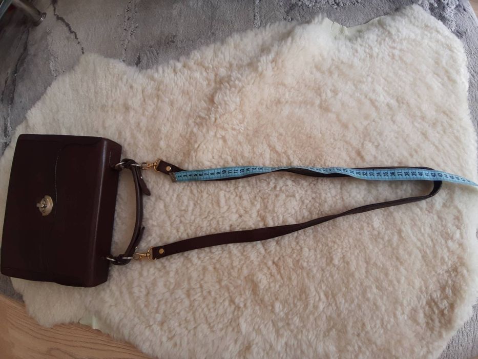 Torebka listonoszka skóra włoska czekoladowy brąz Sergio Rossi