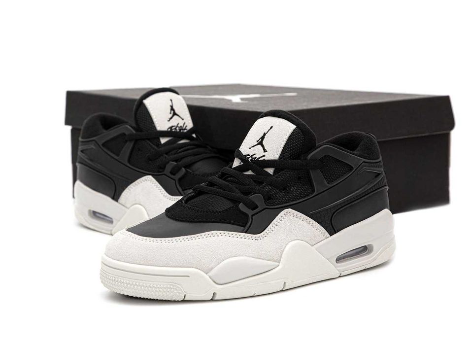 Мужские кроссовки Nike Air Jordan 4 RM Black/White. 40-45