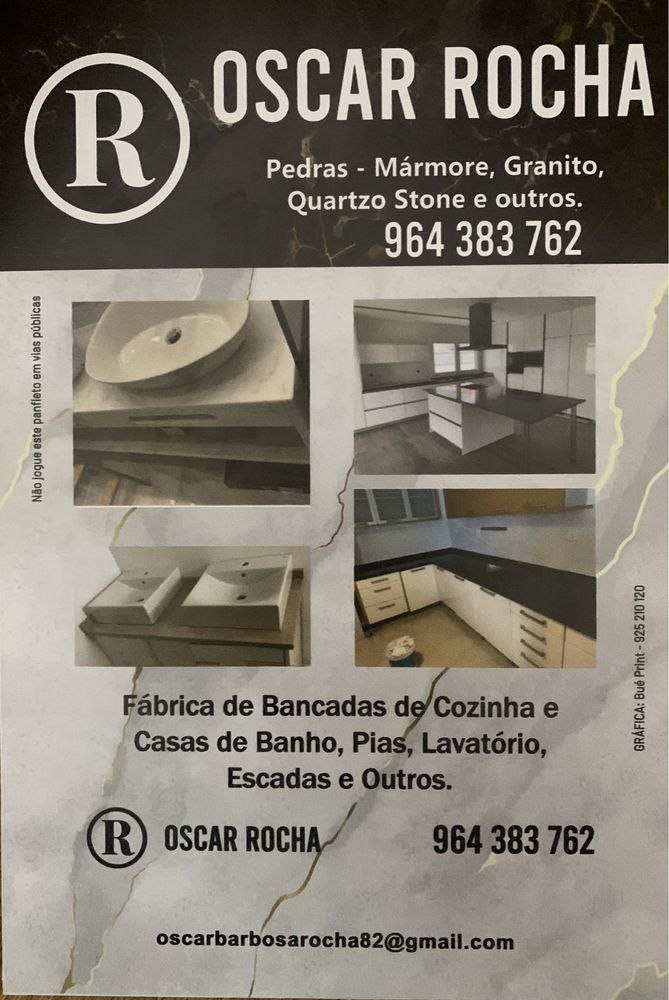 Bancada de Cozinha e C. de Banho e outros- Marmore, Granito e Quartz e SILESTONE