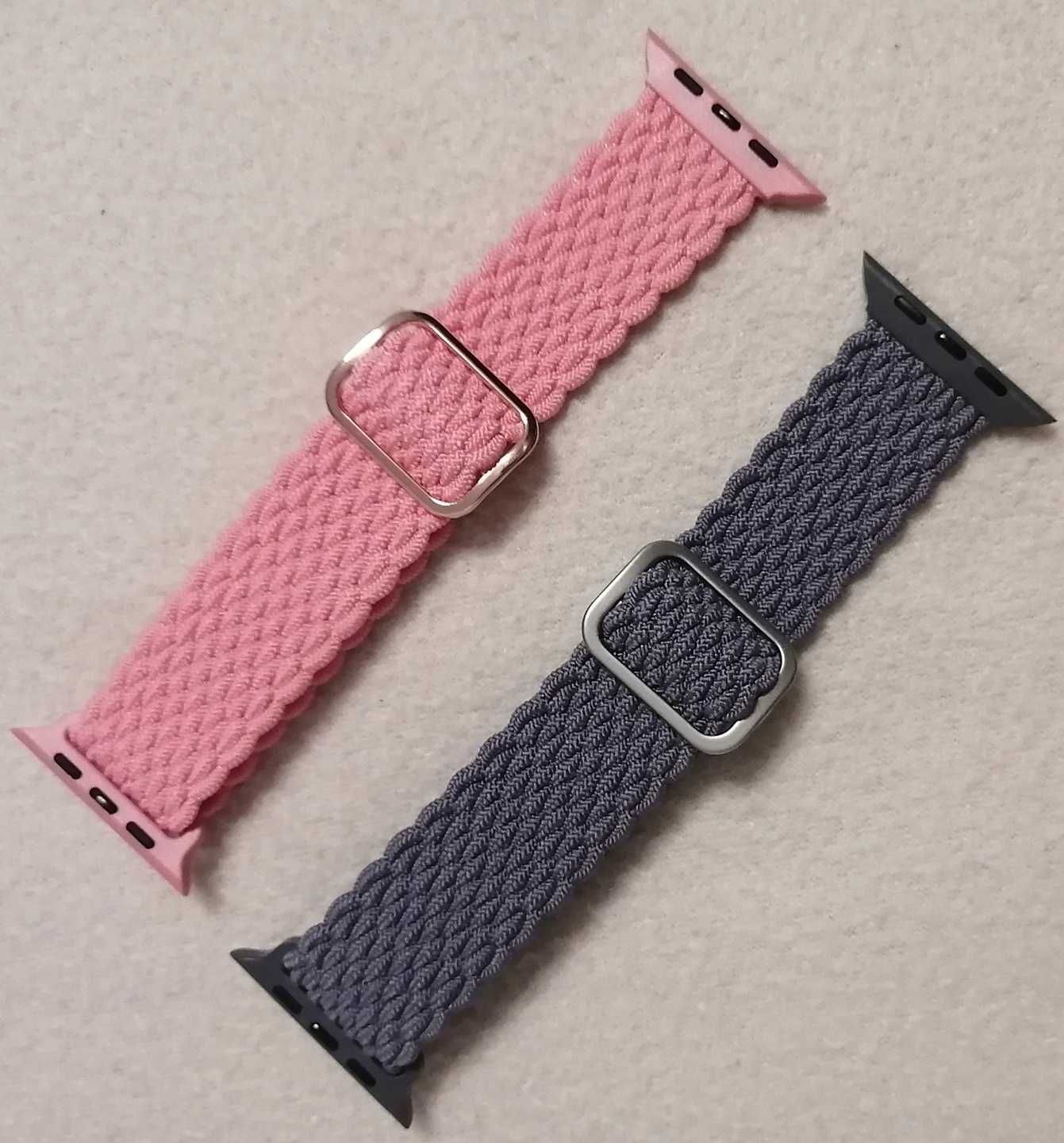 Pasek pleciony elastyczna opaska do zegarka iWatch 42/44/45/49 2 szt