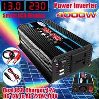 Inversor 12v 220v 4000w USB  display