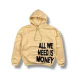 ALL WE NEED IS MONEY y2k hoodie кофта світшот худі зіпка на флісі M sz