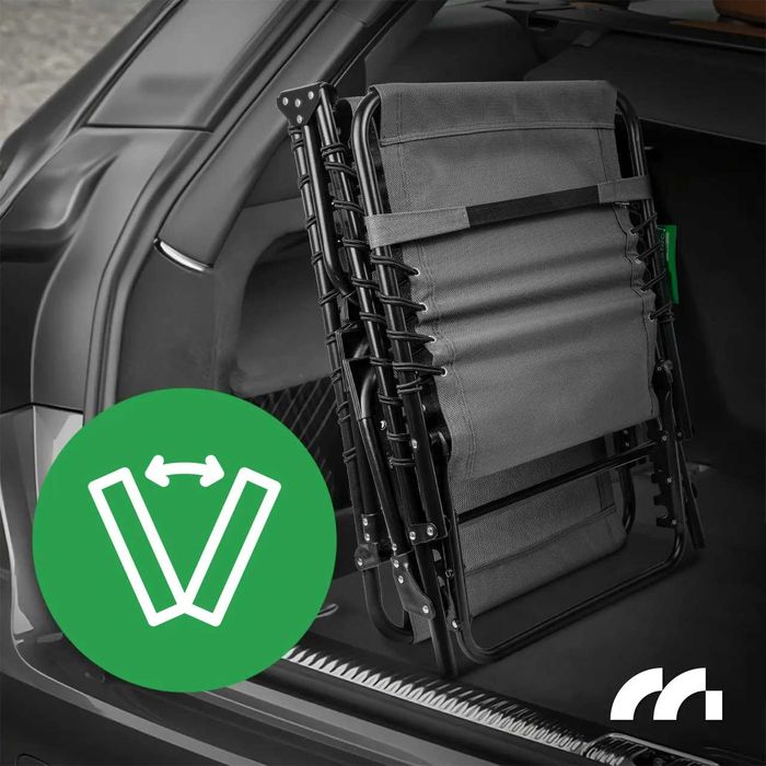 Розкладний садовий шезлонг, лежак Beach Chair Oasis сірий