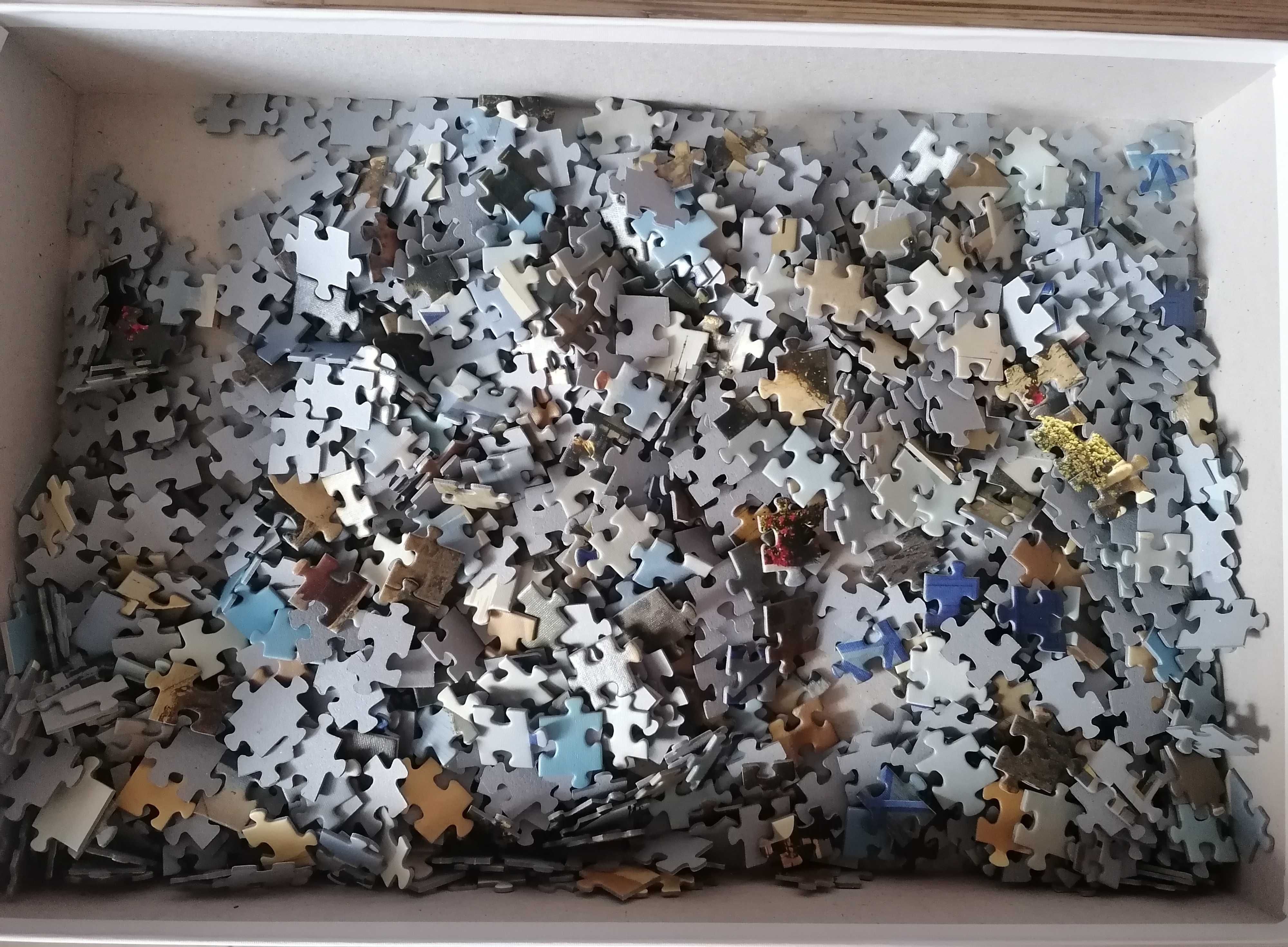 Puzzle Trefl 2w1, Santorini Grecja, zamek Moszna, 1000 i 500 elementów