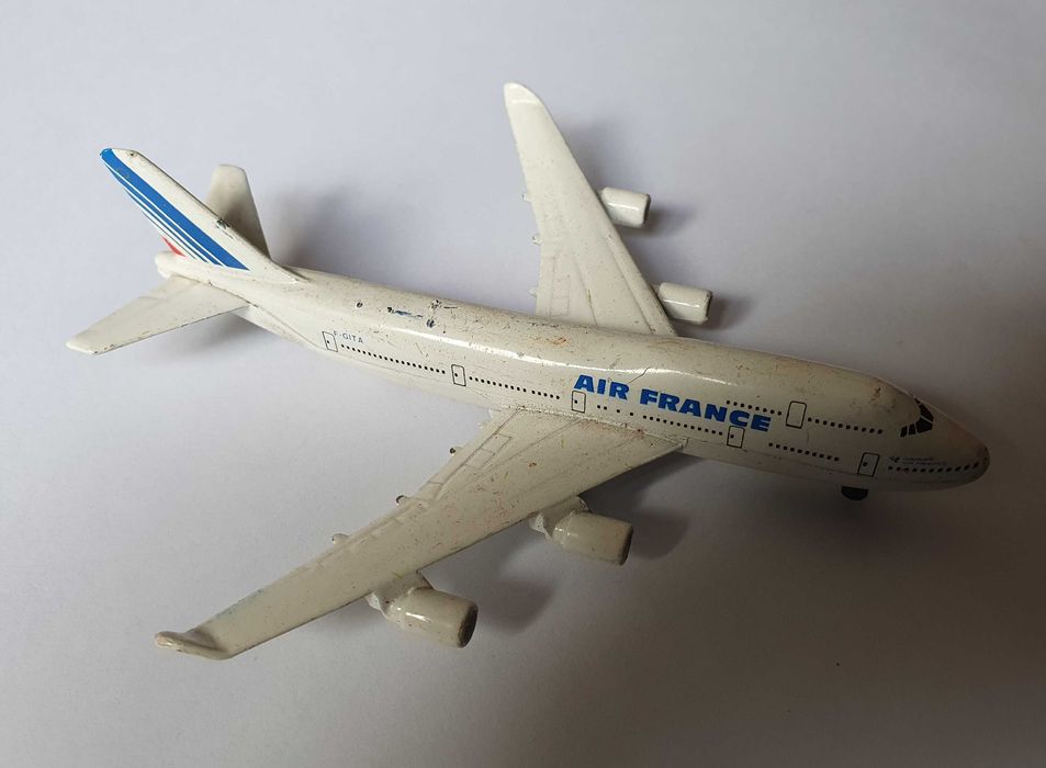 Majorette - Avião Boeing 747 - Air France - vintage - Anos 80