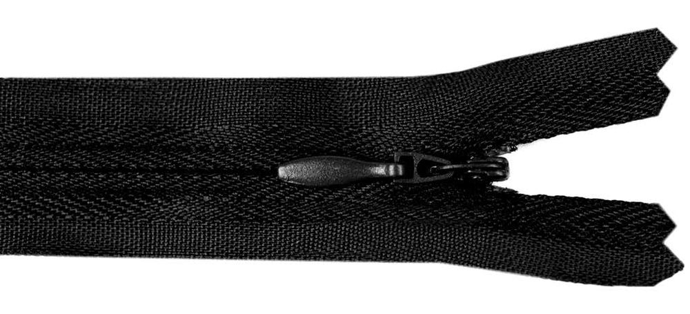 Zamek nie rozdzielczy kryty 45 cm ( CZARNY ). kufer-pasmanteria.pl
