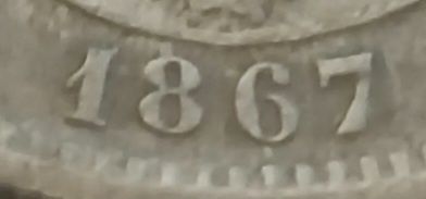 Francja Napoleon III 5 franków 1867 srebrne