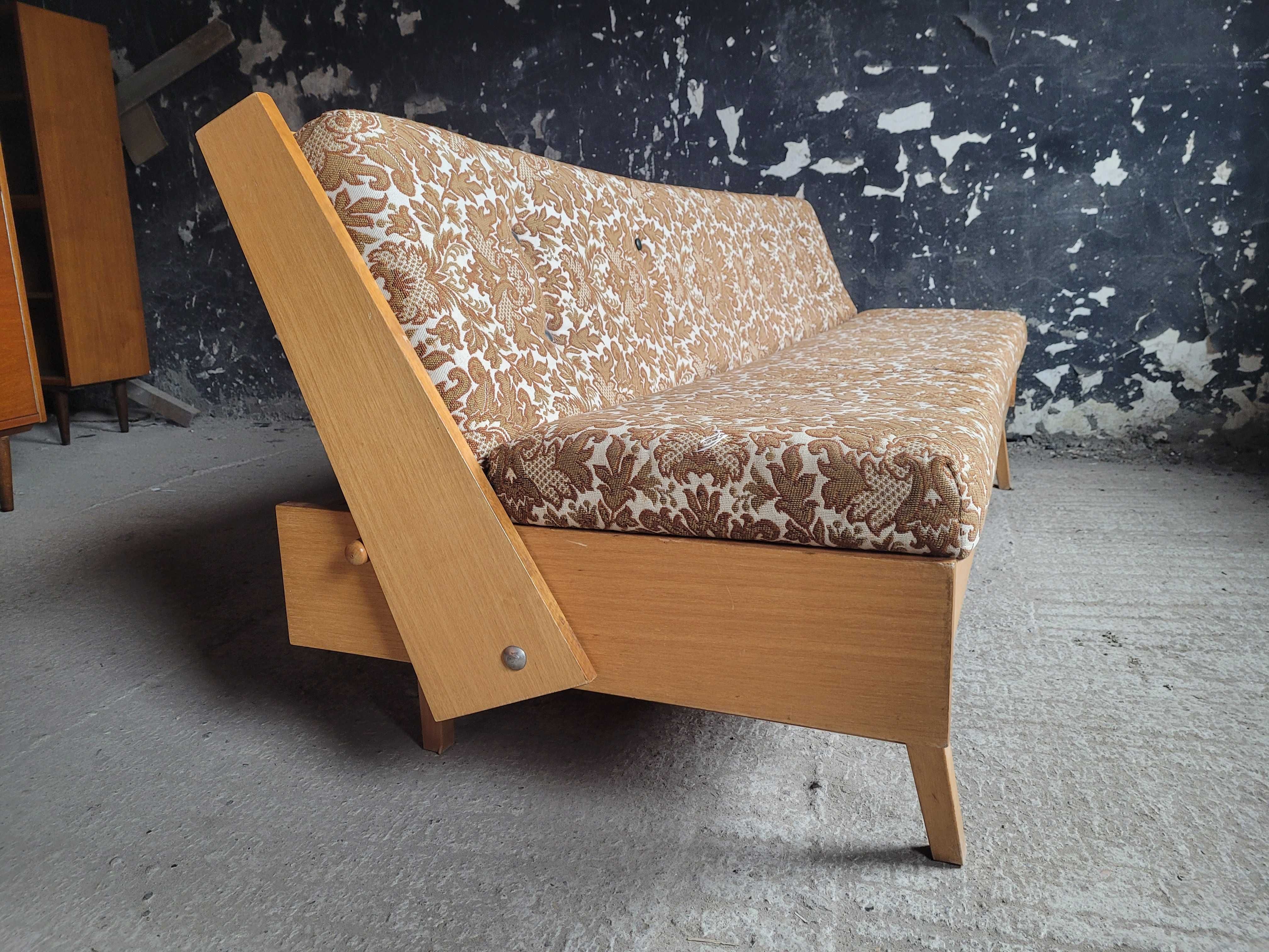 Sofa vintage Unikat Czechoslowacja lata 60 design prl