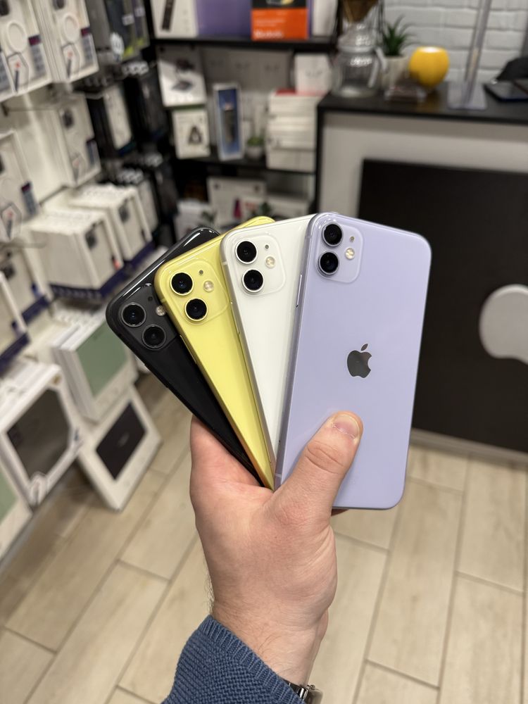 Iphone 11 64/128gb purple, white, yellow, black, надаєм гарантію