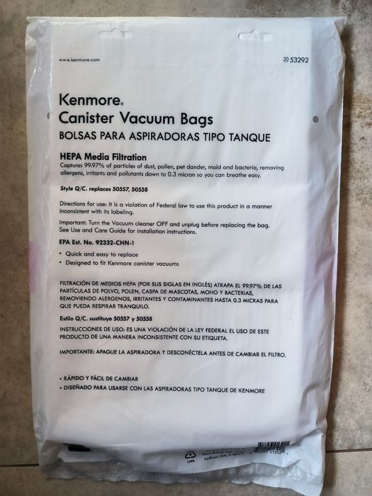 Мешки для пылесоса Kenmore