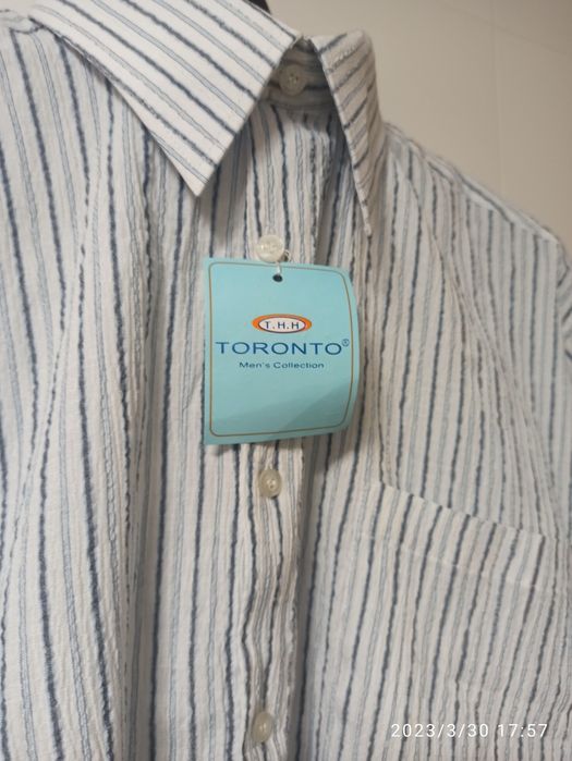 Świetna koszula z krótkim rękawem, 100 procent bawełna