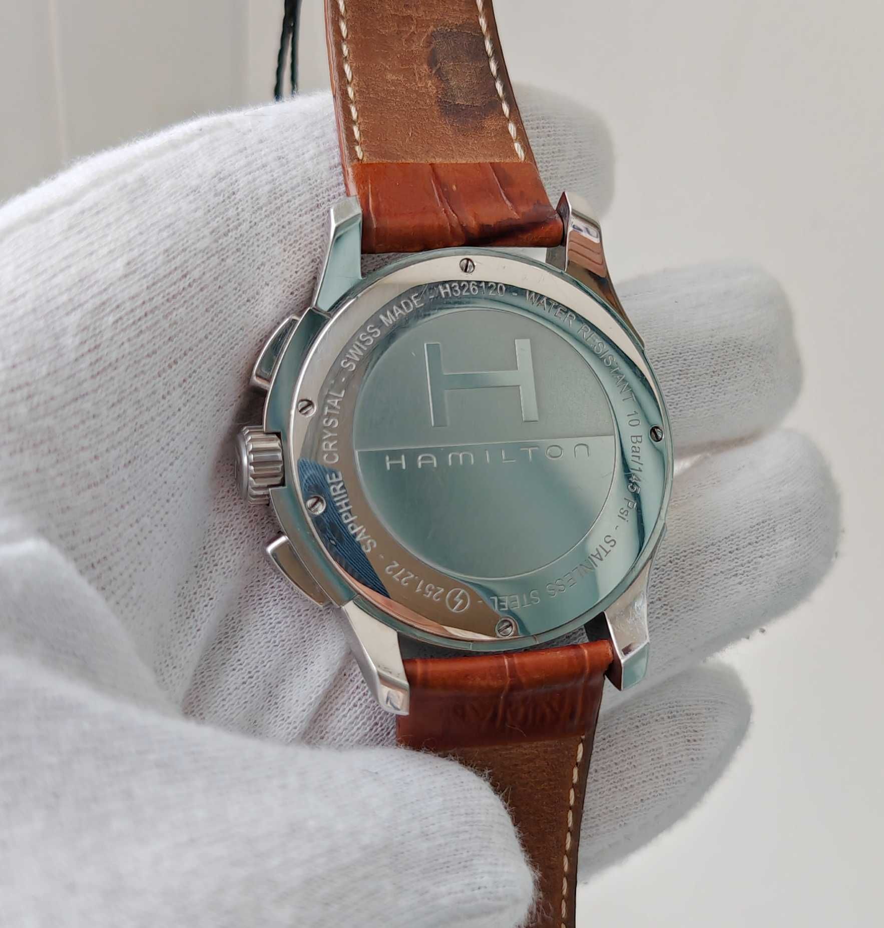Чоловічий годинник Hamilton H326120 Jazzmaster Chronograph 43mm 100m