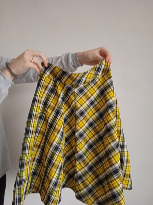 Юбка в кліточку жовта