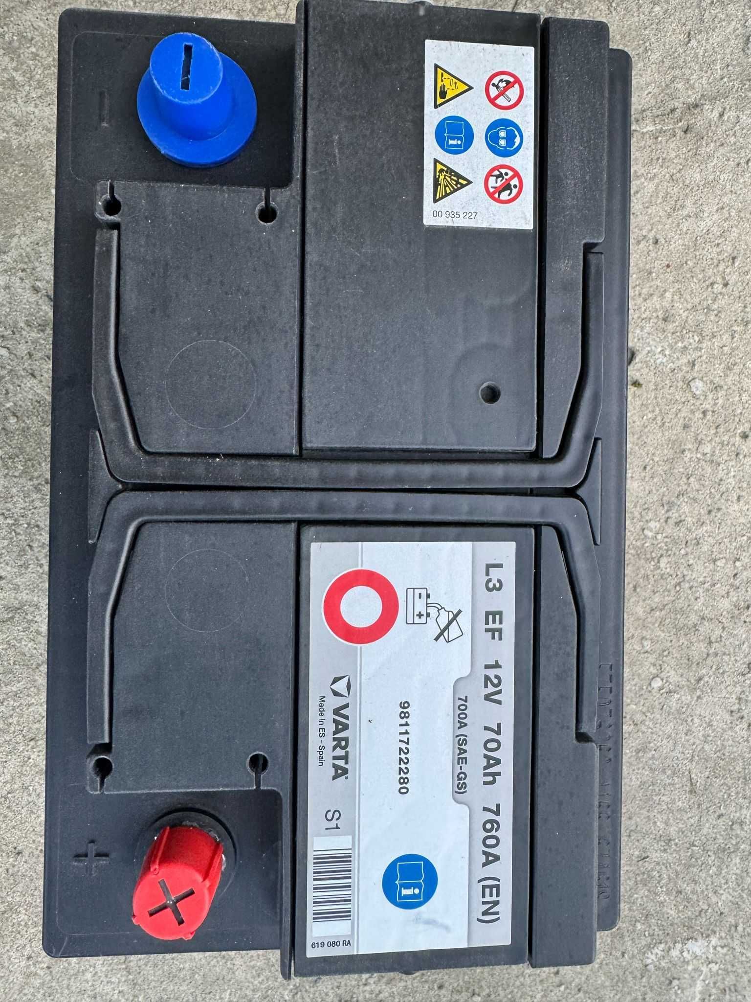 Akumulator 12 V, 70 AH, 760 A, EFB Varta Oryginał