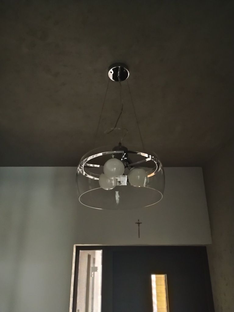 Lampa szklana na 3 żarówki
