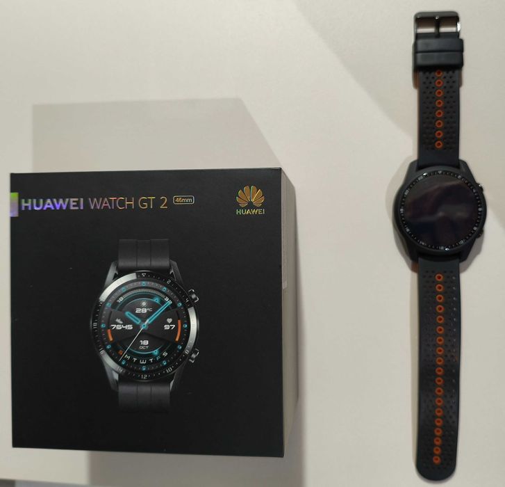Huawei Watch GT2 46mm (como novo) + 3 braceletes + 3 capas protetoras