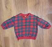 Czerwona bluza w kratę H&M rozm. 86 cm - stan idealny