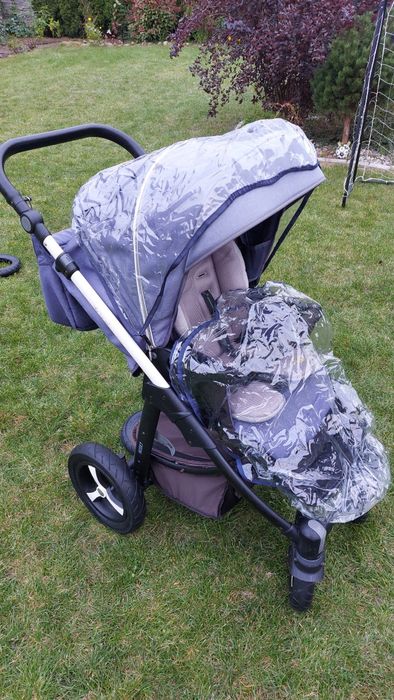 Wózek Baby design Husky niebieski 3w1 adaptery