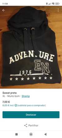 Sweat shirt preta bonita e simples