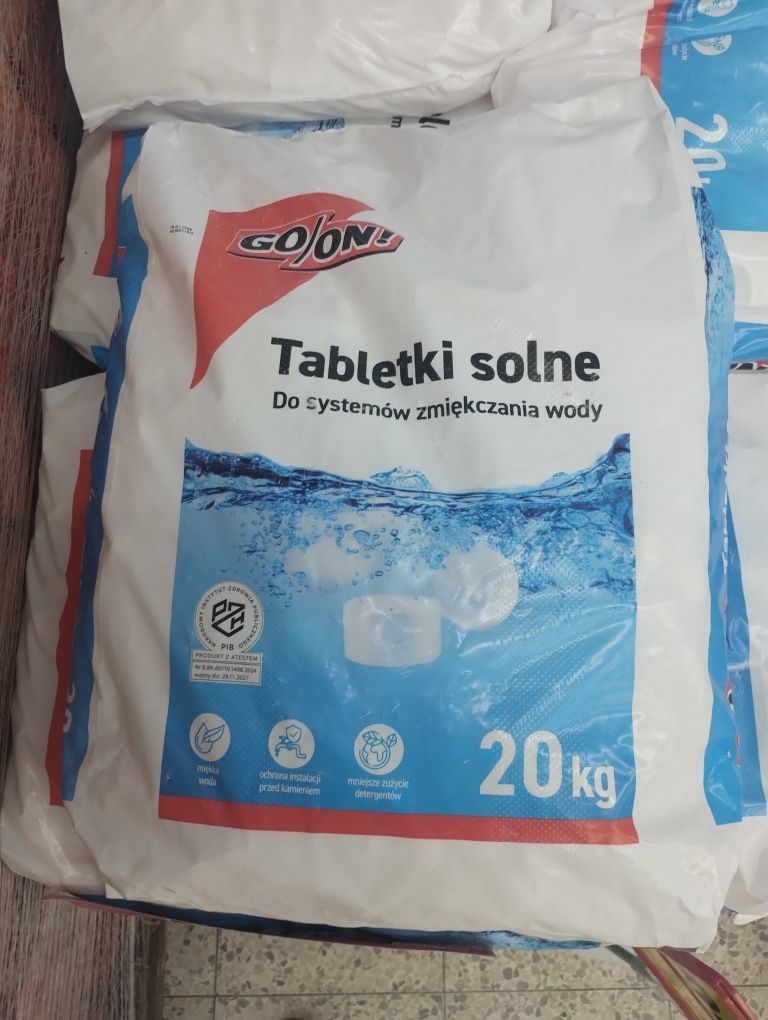 Tabletki solne, myjnia,  uzdatnianie wody