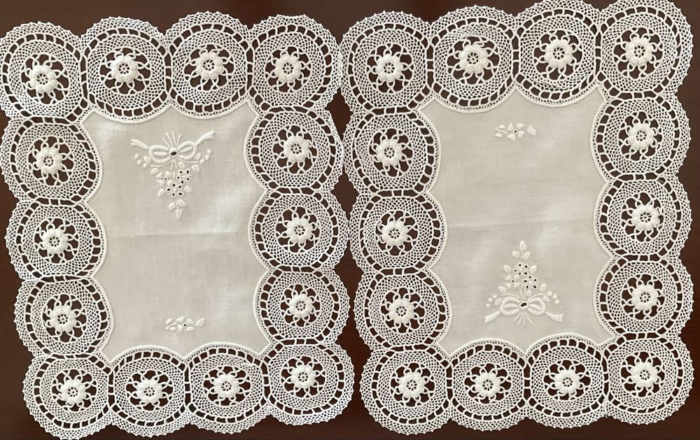 Conjunto de 3 naperon em linho- NOVO
