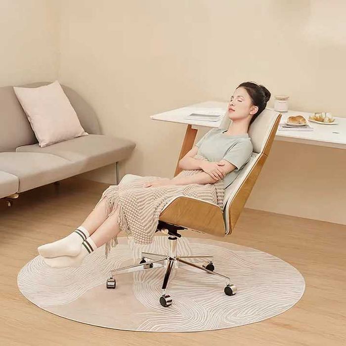 Krzesło biurowe gabinetowe drewno fotel masujący drewno PW230 SUPER