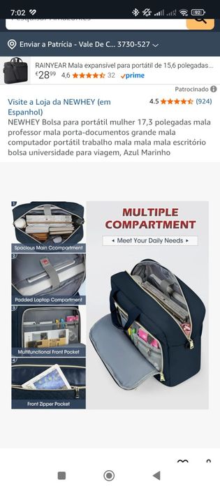 Bolsa para estudante/computador NOVA