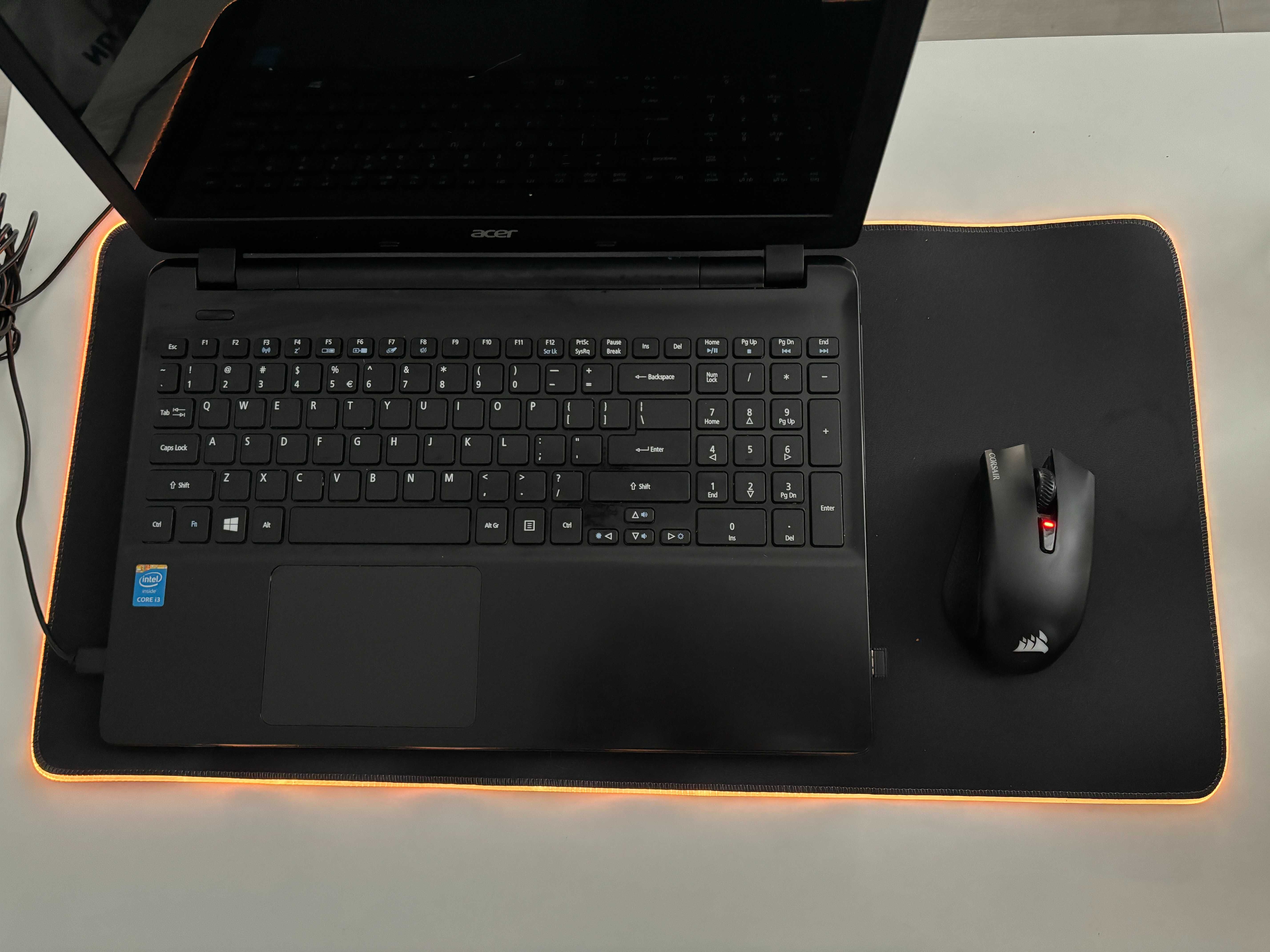 Podkładka pod mysz i klawiaturę RGB | LED | 60 × 30 cm | USB