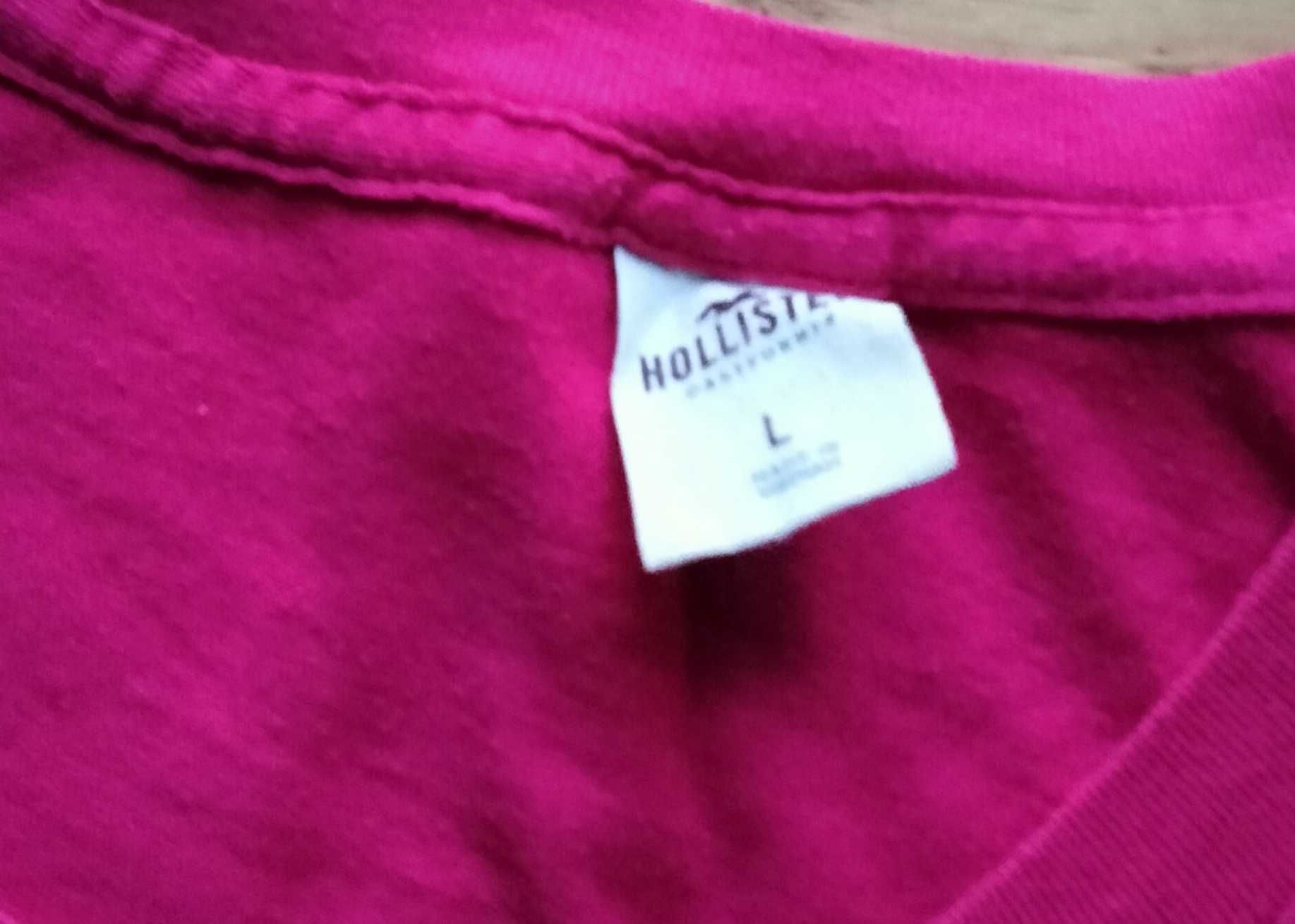 Koszulka t-shirt top Hollister L 38/40 10/12 różowa