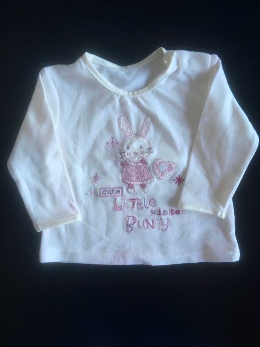 Bluzka niemowlęca dla dziewczynki, z długim rękawem, rozm. 62-68 cm