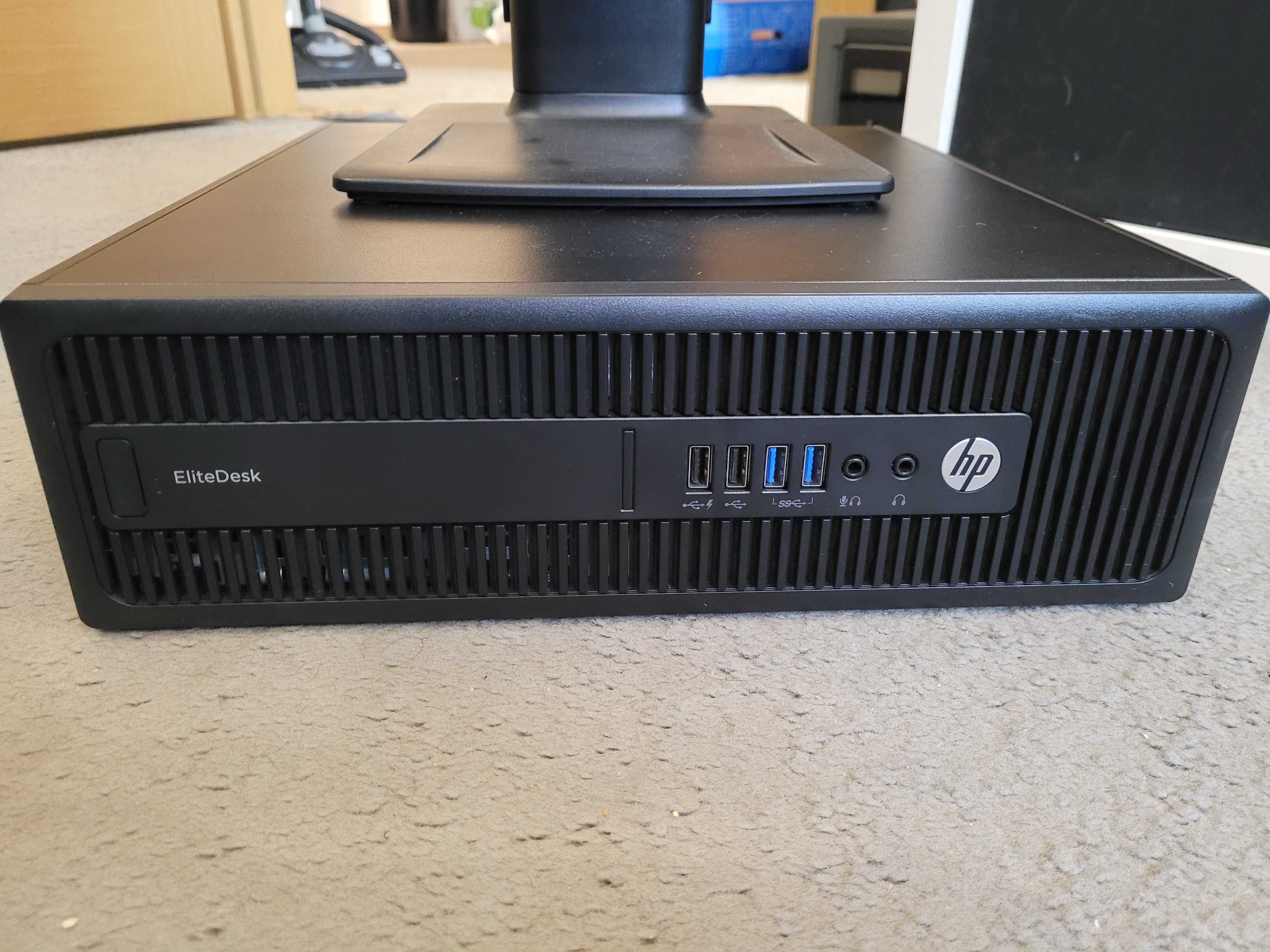 Komputer HP EliteDesk 705 G3 SFF kompletny zestaw do pracy i pogrania.