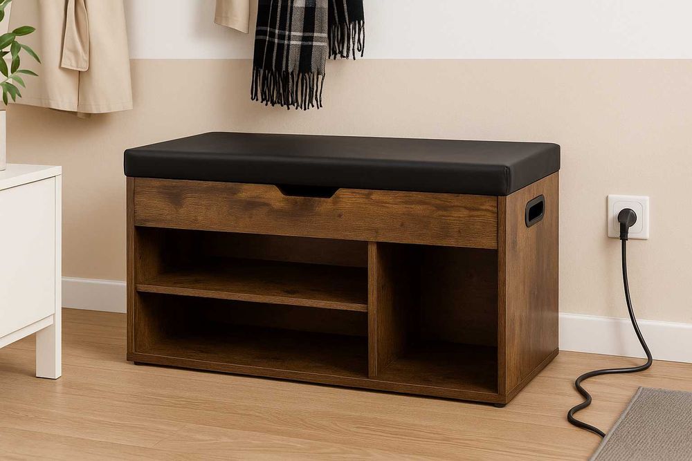 NOWA Szafka Na Buty Półka z Siedziskiem Rustykalna  do Domu Gwarancja